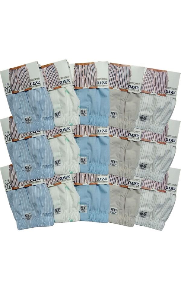 The DON Poplin Erkek Boxer 15'li Paket - 15P7L (L)