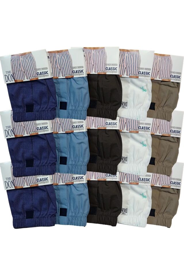 The DON Poplin Erkek Boxer 15'li Paket - 15P7L (L)