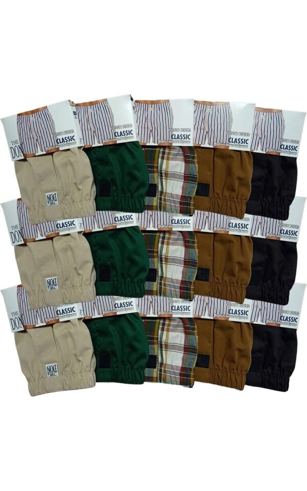 The DON Poplin Erkek Boxer 15'li Paket - 15P9XL (XL)