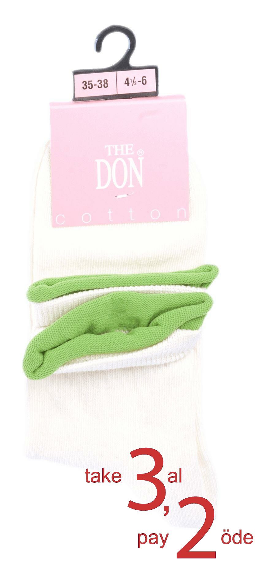 The DON Bilek Renkli Kadın Soket Çorap TDSCS0905 Desen 4