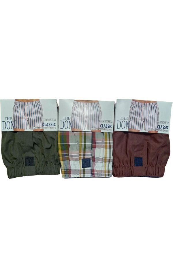 The DON Poplin Erkek Boxer 3'lü Paket - 3P1XL (XL)
