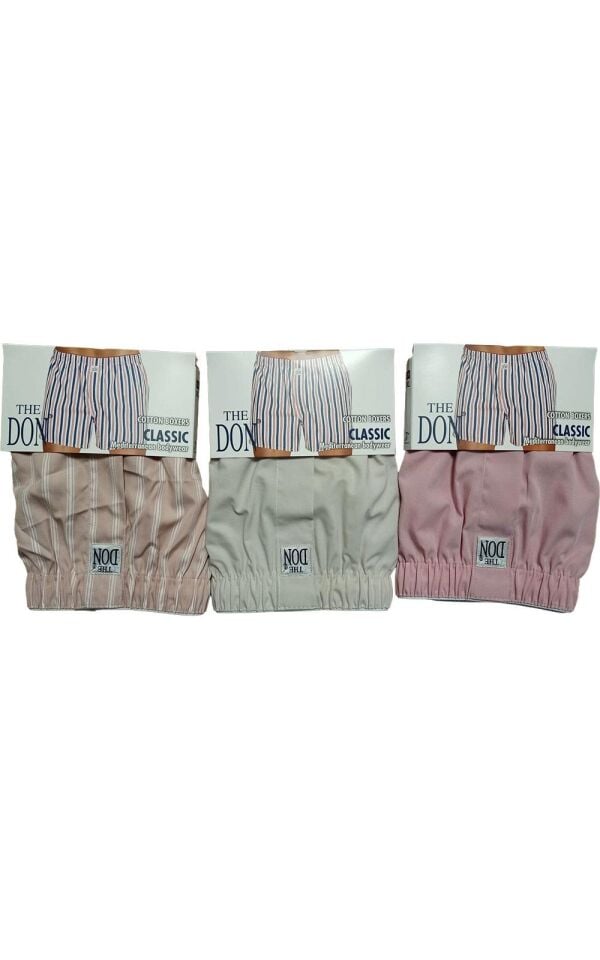 The DON Poplin Erkek Boxer 3'lü Paket - 3P1XXL (XXL)