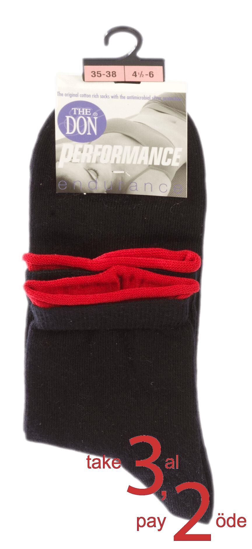 The DON Bilek Renkli Kadın Soket Çorap TDSCS0905 Desen 6