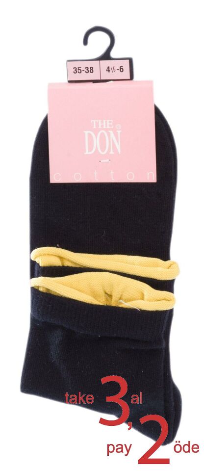 The DON Bilek Renkli Kadın Soket Çorap TDSCS0905 Desen 7