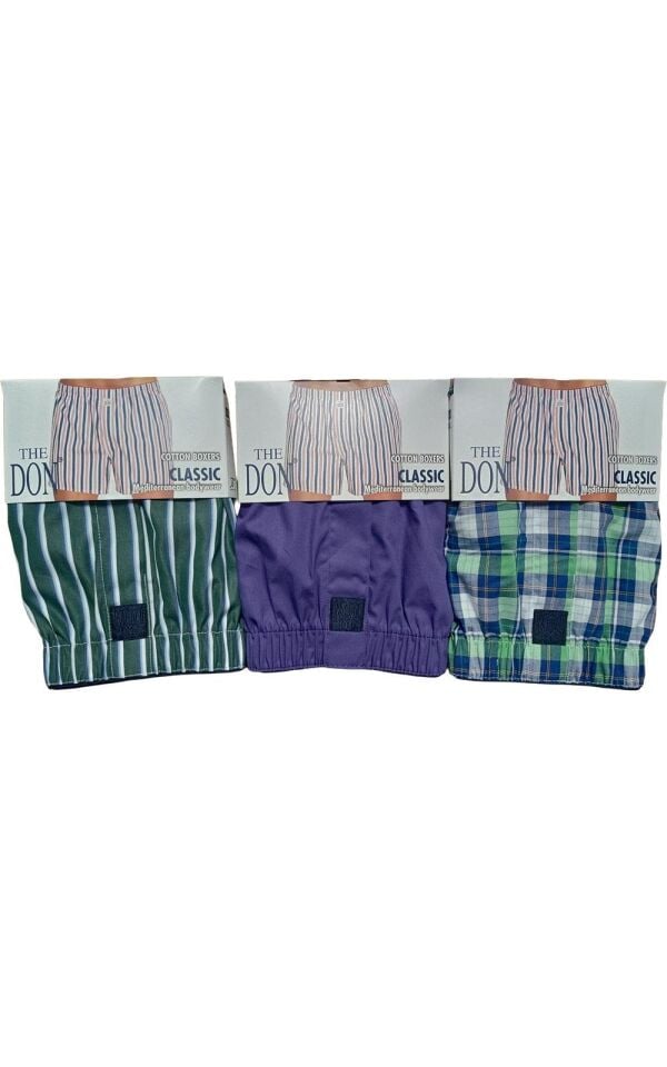 The DON Poplin Erkek Boxer 3'lü Paket - 3P2XL (XL)