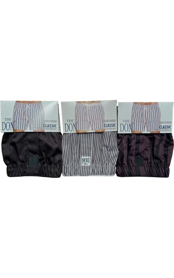 The DON Poplin Erkek Boxer 3'lü Paket - 3P3XL (XL)