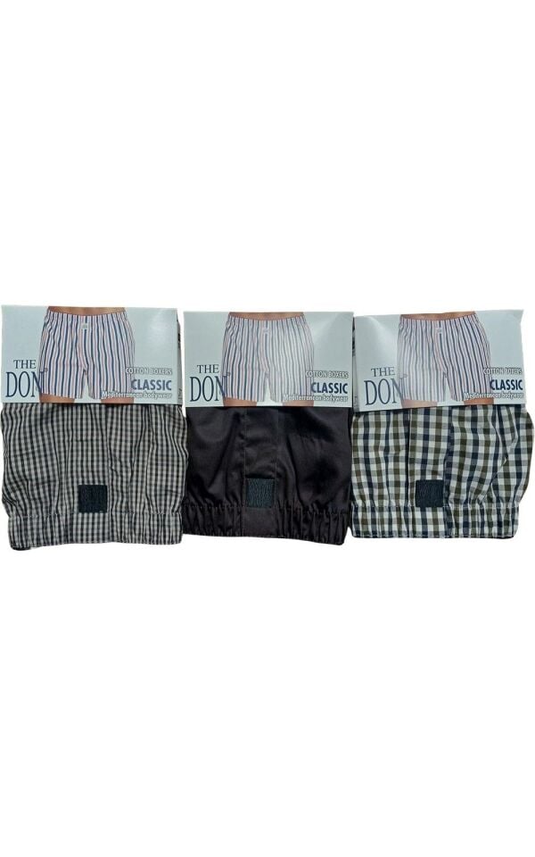 The DON Poplin Erkek Boxer 3'lü Paket - 3P3XXL (XXL)