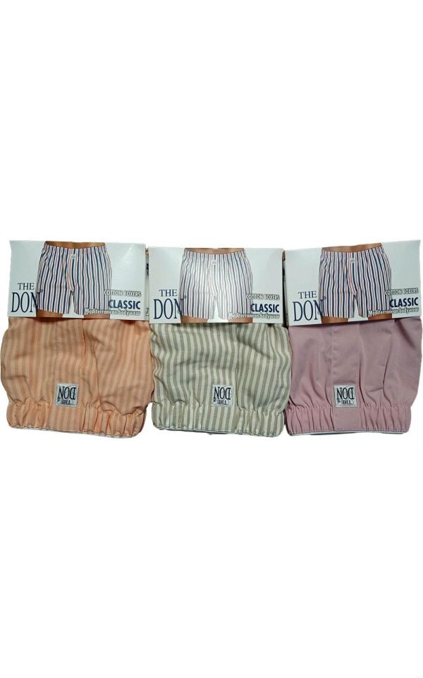 The DON Poplin Erkek Boxer 3'lü Paket - 3P4XL (XL)