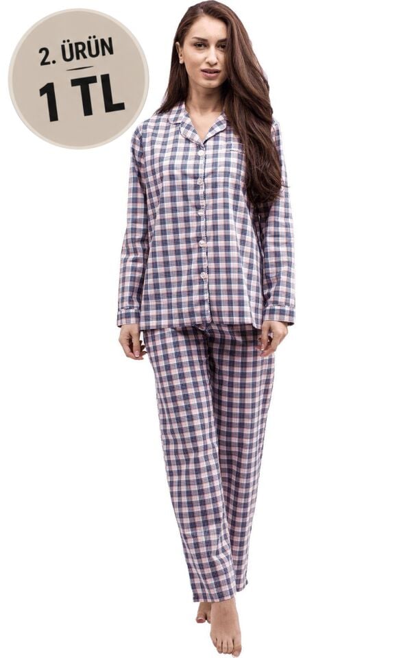 The DON Poplin Kadın Pijama Takımı Desen 14