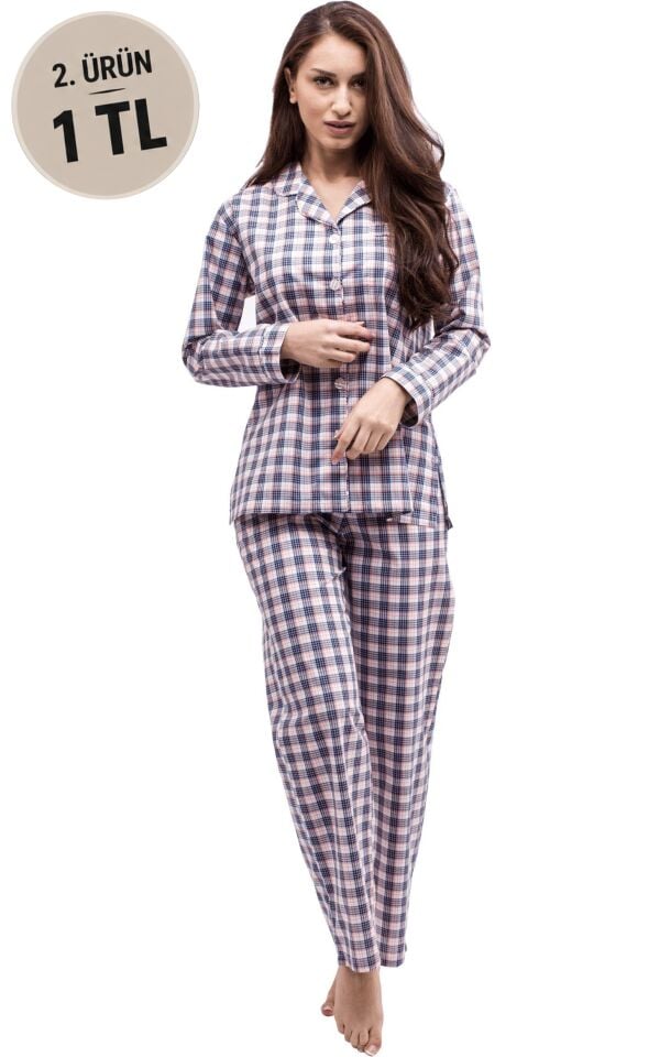 The DON Poplin Kadın Pijama Takımı Desen 14