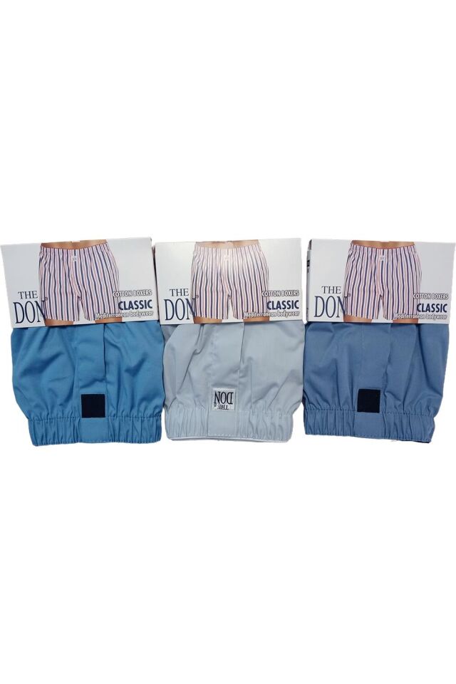The DON Poplin Erkek Boxer 3'lü Paket - 3P5M (M)