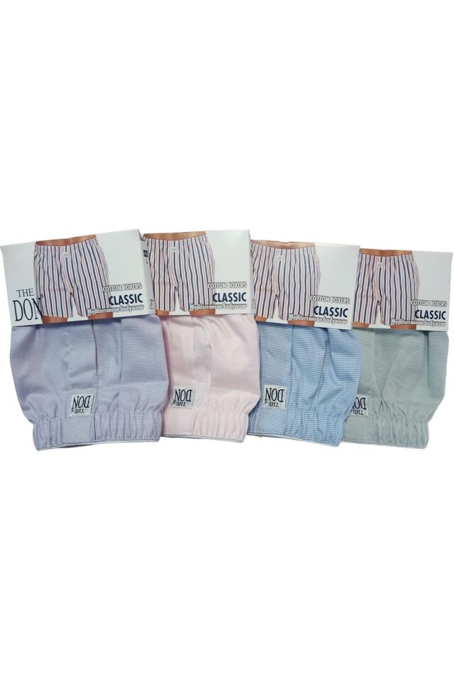 The DON Poplin Erkek Boxer 4'lü Paket - 4P1L (L)