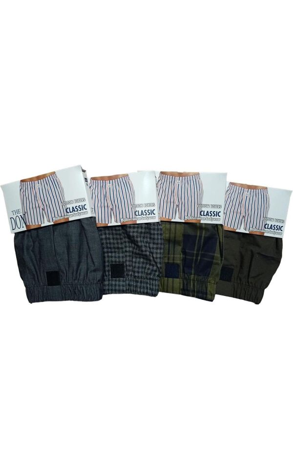 The DON Poplin Erkek Boxer 4'lü Paket - 4P1M (M)
