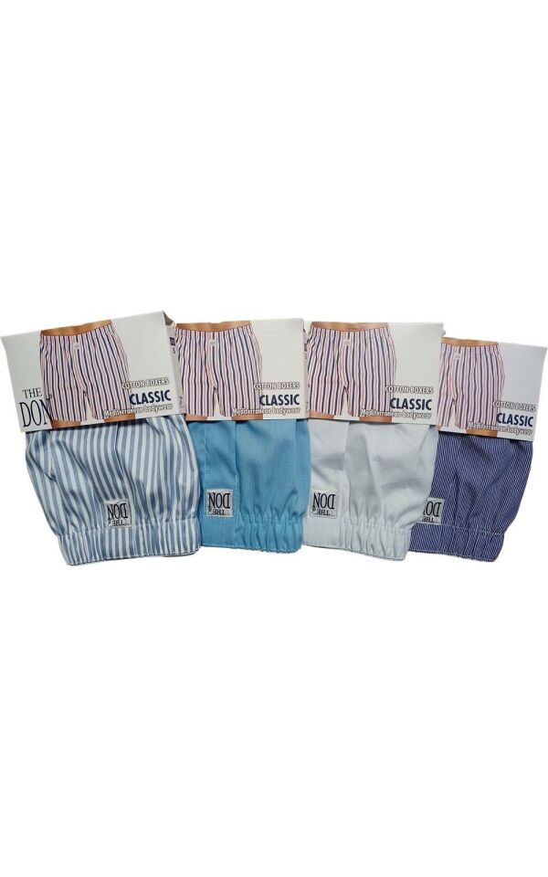 The DON Poplin Erkek Boxer 4'lü Paket - 4P1S (S)