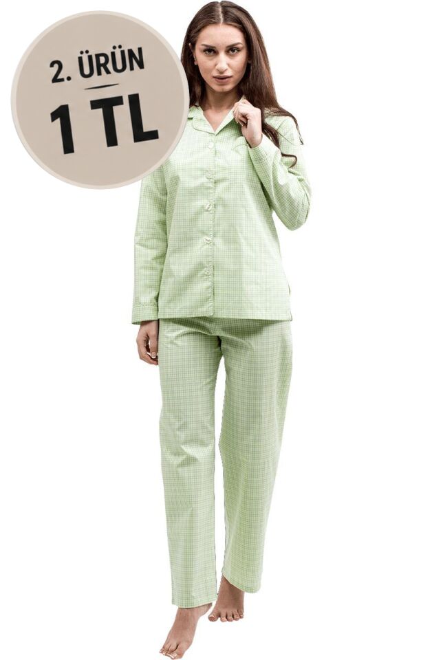 The DON Poplin Kadın Pijama Takımı Desen 15