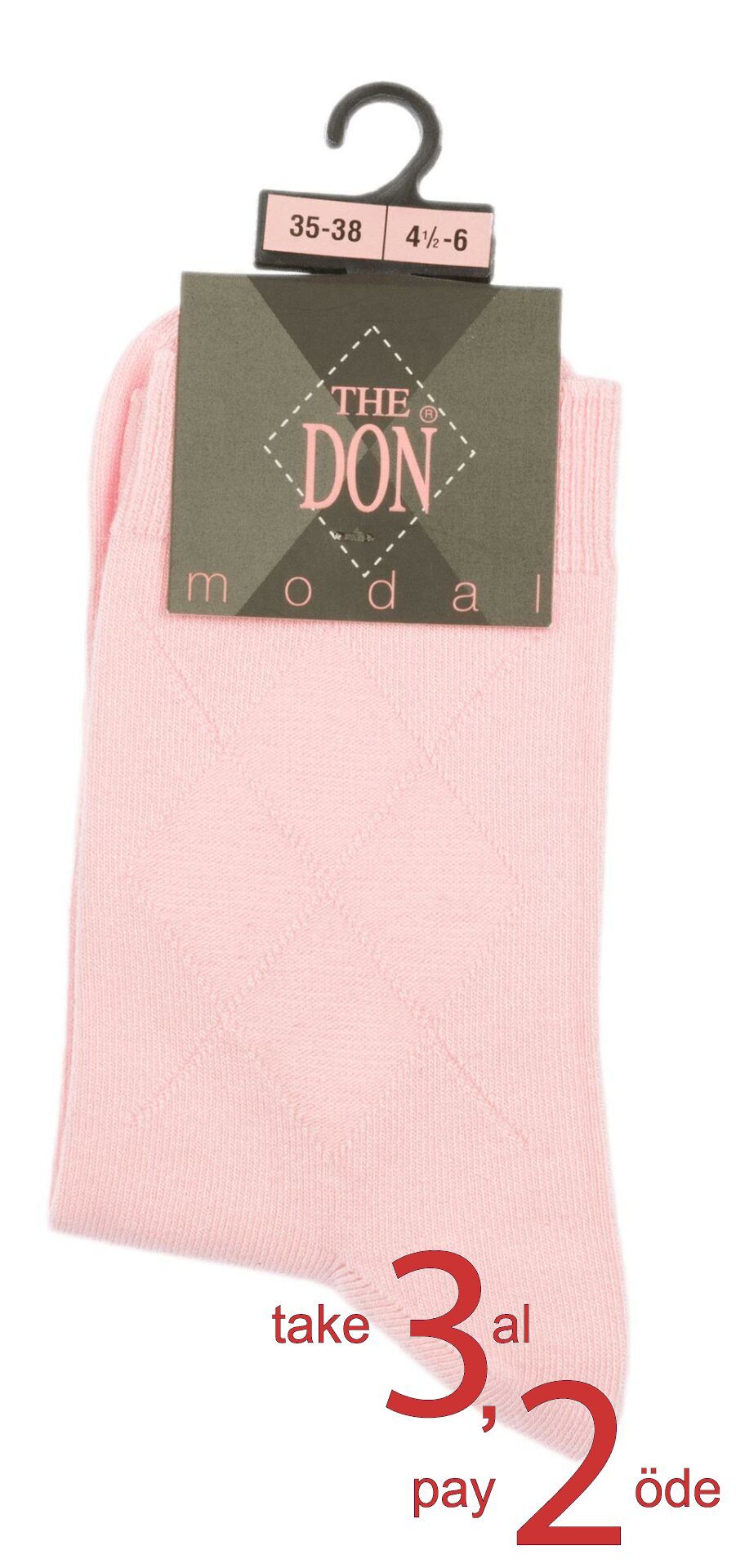 The DON Modal Kadın Soket Çorap TDSCS0901 Pembe