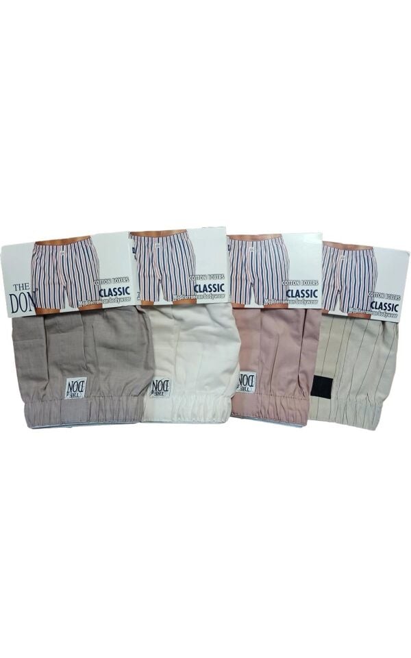 The DON Poplin Erkek Boxer 4'lü Paket - 4P2M (M)