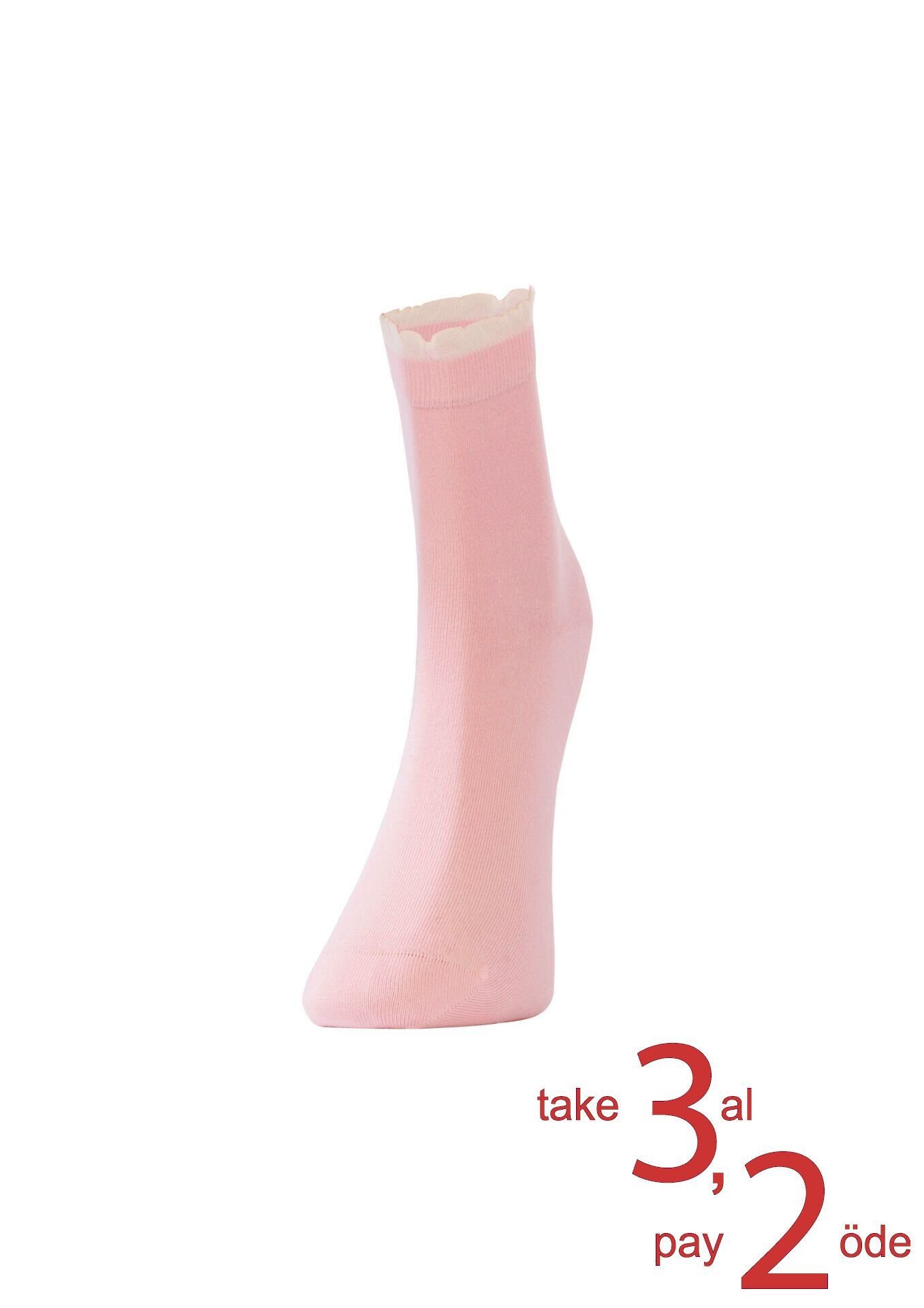 The DON Kurdela Desenli Modal Kadın Soket Çorap 008-11Y Pembe