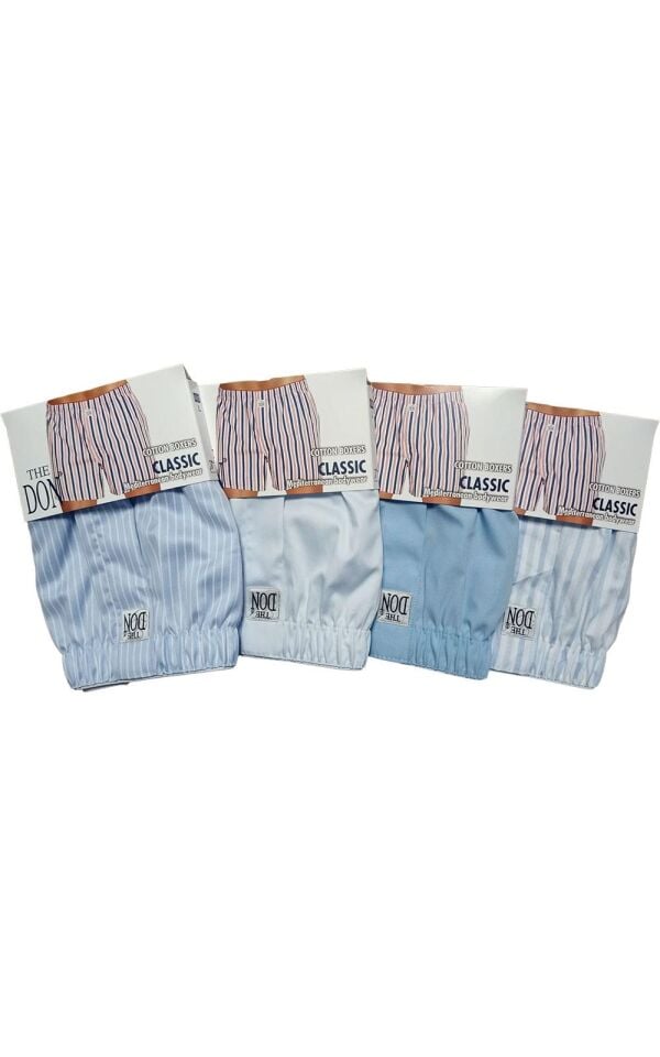 The DON Poplin Erkek Boxer 4'lü Paket - 4P3L (L)