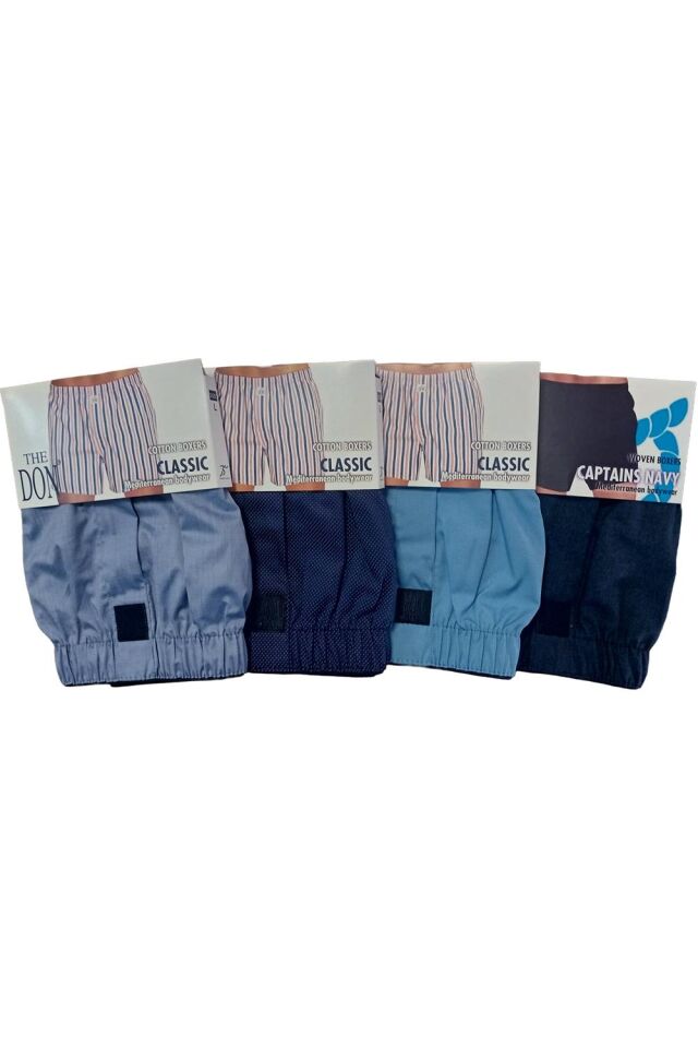 The DON Poplin Erkek Boxer 4'lü Paket - 4P3L (L)