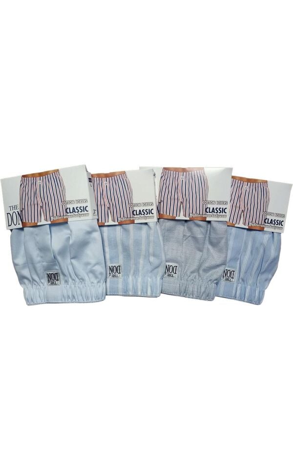 The DON Poplin Erkek Boxer 4'lü Paket - 4P4L (L)