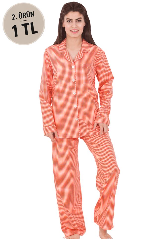 The DON Poplin Kadın Pijama Takımı Desen 17