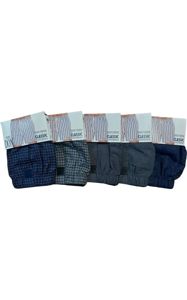 The DON Poplin Erkek Boxer 5'li Paket - 5P1M (M)