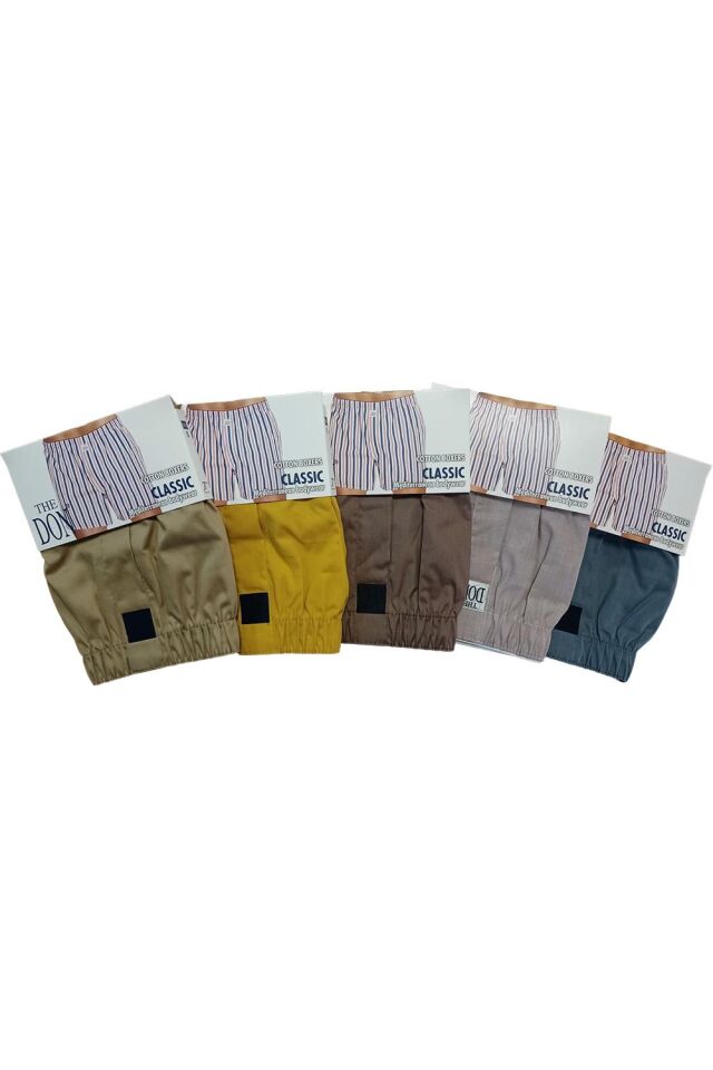 The DON Poplin Erkek Boxer 5'li Paket - 5P1S (S)