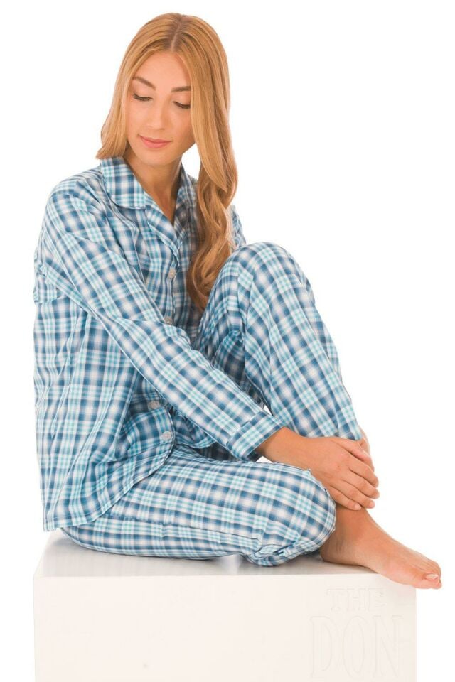The DON Poplin Kadın Pijama Takımı Desen 18