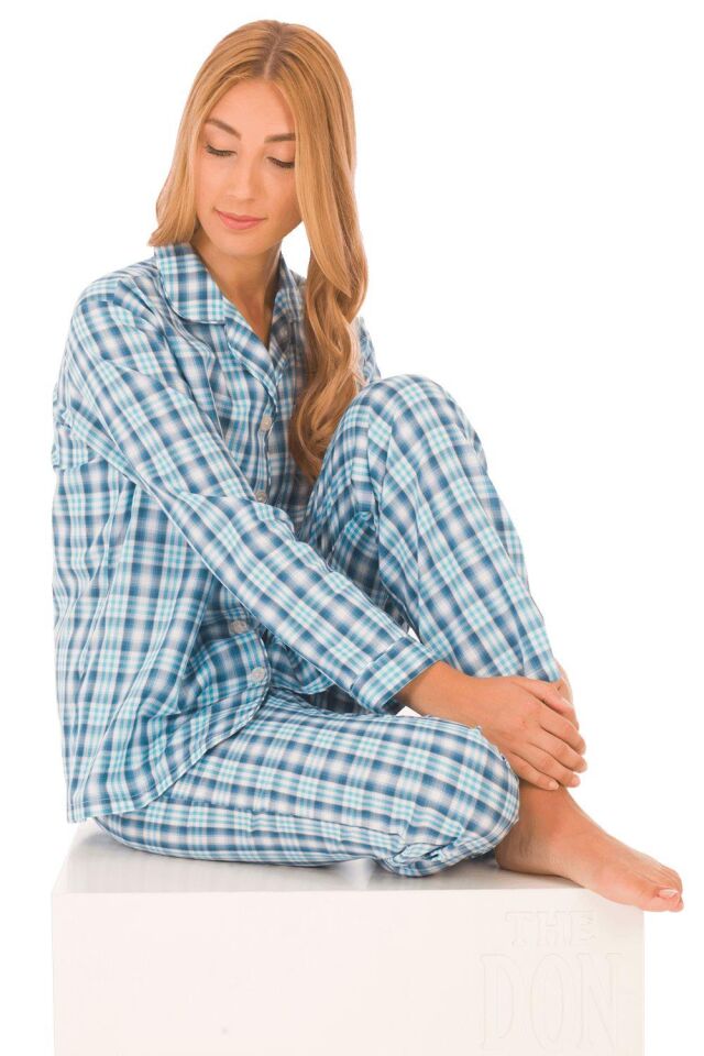 The DON Poplin Kadın Pijama Takımı Desen 18