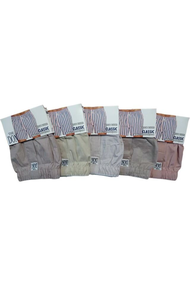 The DON Poplin Erkek Boxer 5'li Paket - 5P2L (L)