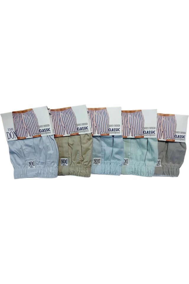 The DON Poplin Erkek Boxer 5'li Paket - 5P3L (L)