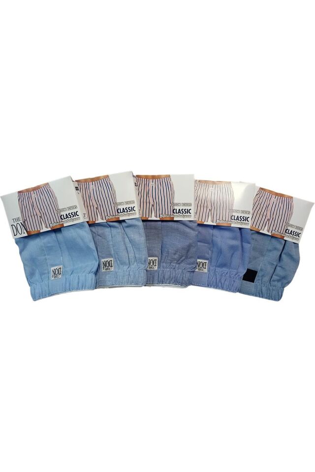 The DON Poplin Erkek Boxer 5'li Paket - 5P4L (L)