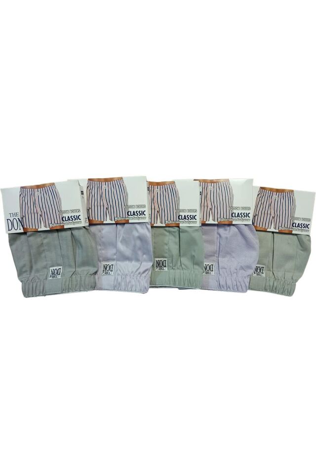 The DON Poplin Erkek Boxer 5'li Paket - 5P5L (L)