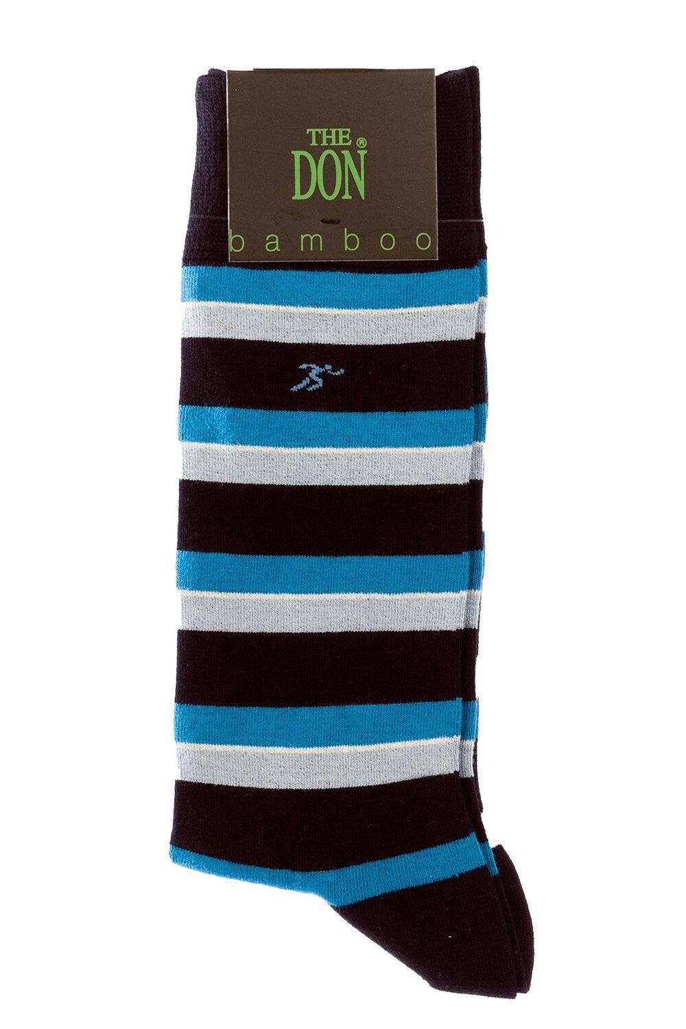 The DON Çizgili Bambu Erkek Çorap K007B Lacivert