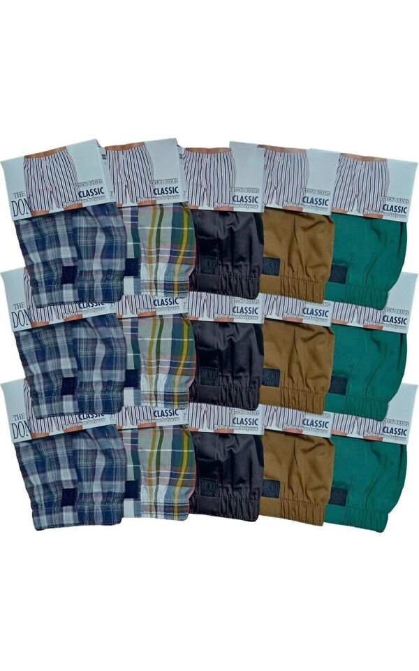 The DON Poplin Erkek Boxer 15'li Paket - 15P8L (L)