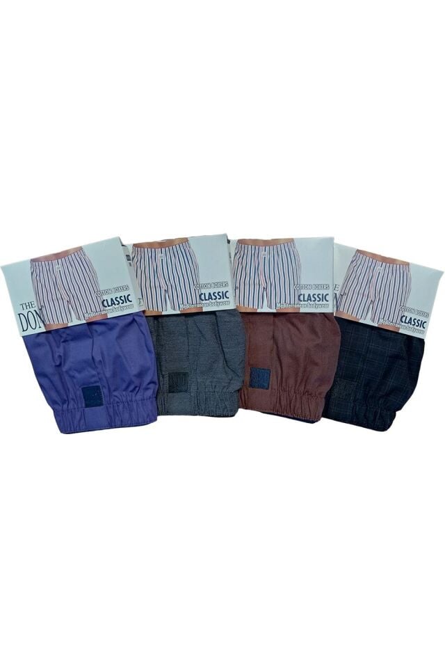 The DON Poplin Erkek Boxer 4'lü Paket - 4P3M (M)