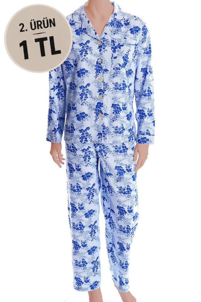 The DON Poplin Kadın Pijama Takımı Desen 30