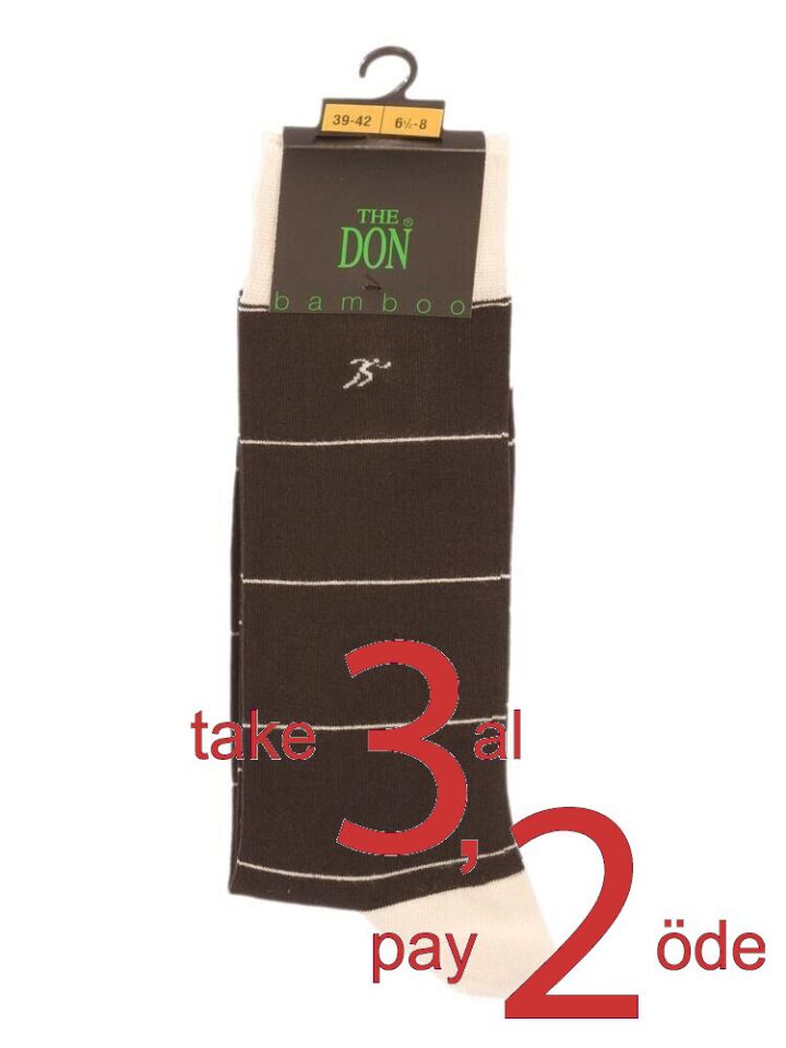 The DON Erkek Bambu Çorap K008D K.Kahve