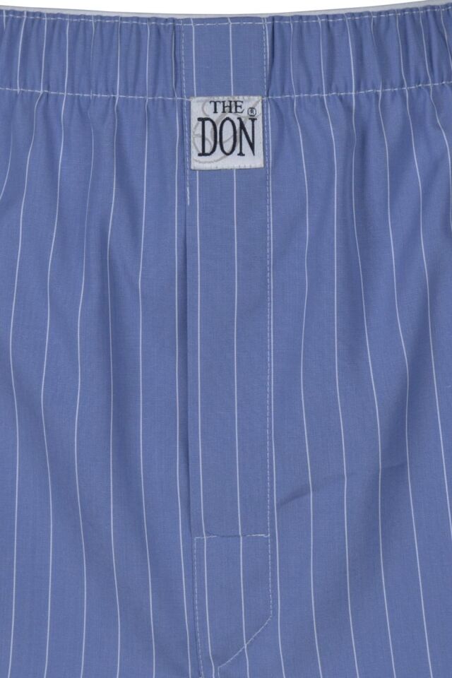 The DON Poplin Erkek Boxer Fırtına Mavisi Çizgili