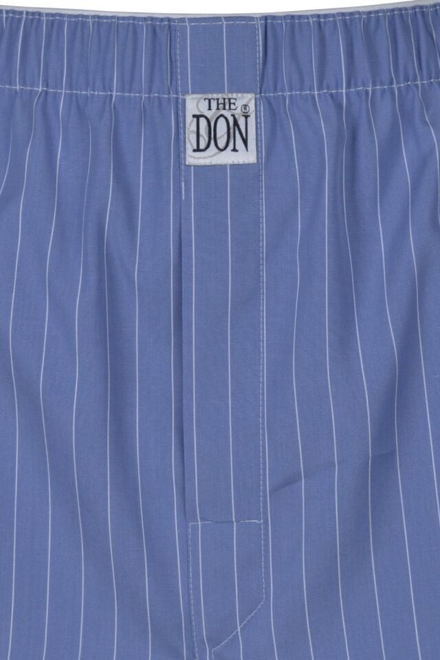 The DON Poplin Erkek Boxer Fırtına Mavisi Çizgili