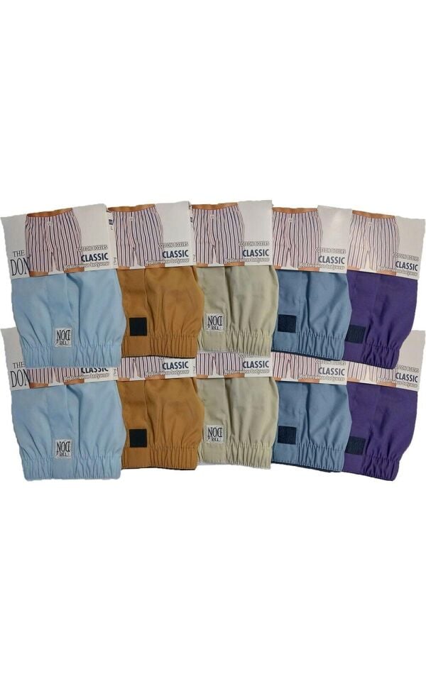 The DON Poplin Erkek Boxer 10'lu Paket - 10P9L (L)