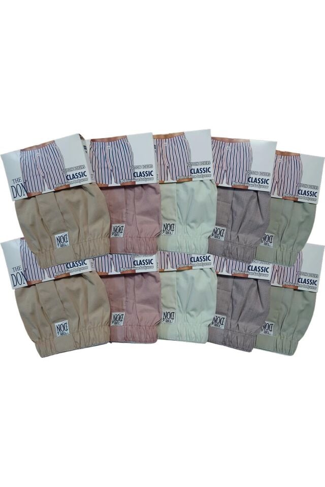 The DON Poplin Erkek Boxer 10'lu Paket - 10P7M (M)