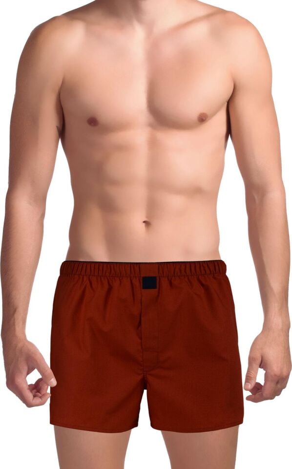 The DON Poplin Erkek Boxer Kiremit Kırmızısı