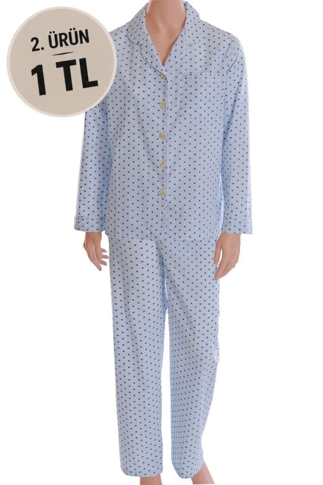 The DON Poplin Kadın Pijama Takımı Desen 33