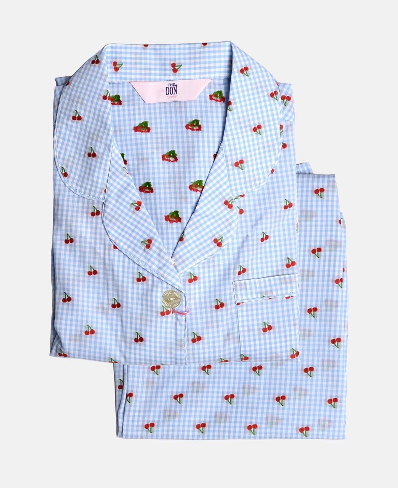 The DON Poplin Kadın Pijama Takımı Desen 36