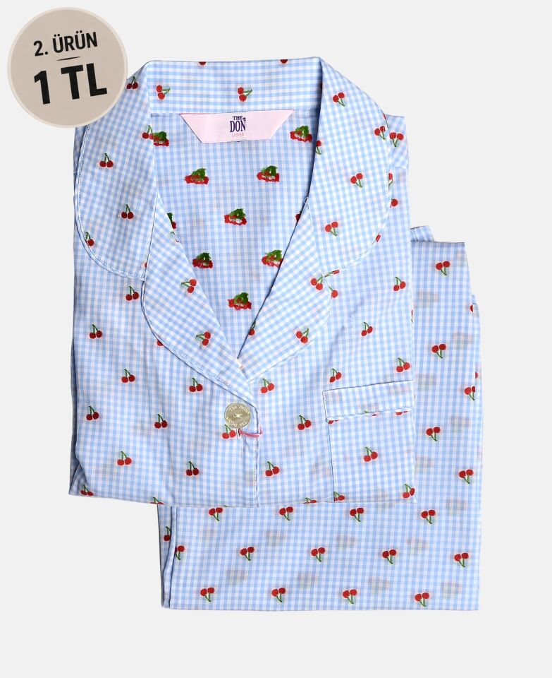 The DON Poplin Kadın Pijama Takımı Desen 36