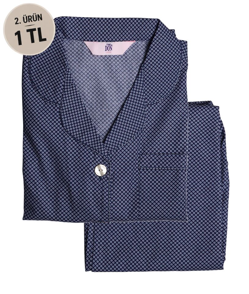 The DON Poplin Kadın Pijama Takımı Desen 39