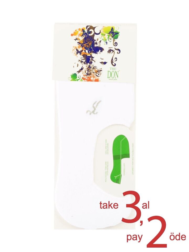 The DON Çetik Kadın Suba Çorap Beyaz