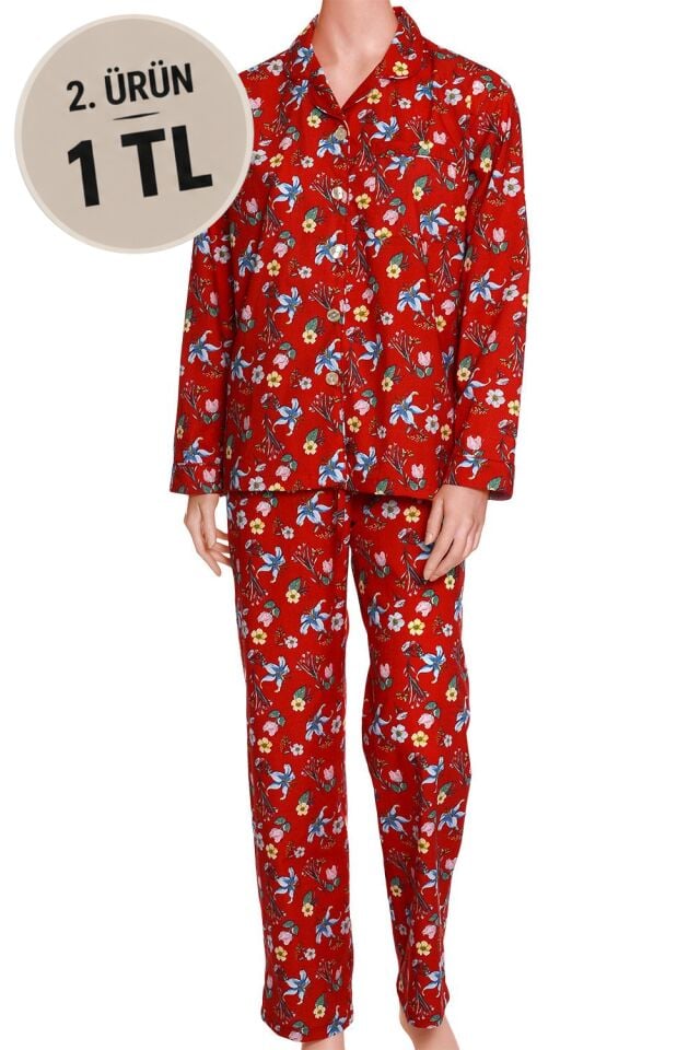 The DON Poplin Kadın Pijama Takımı Desen 42